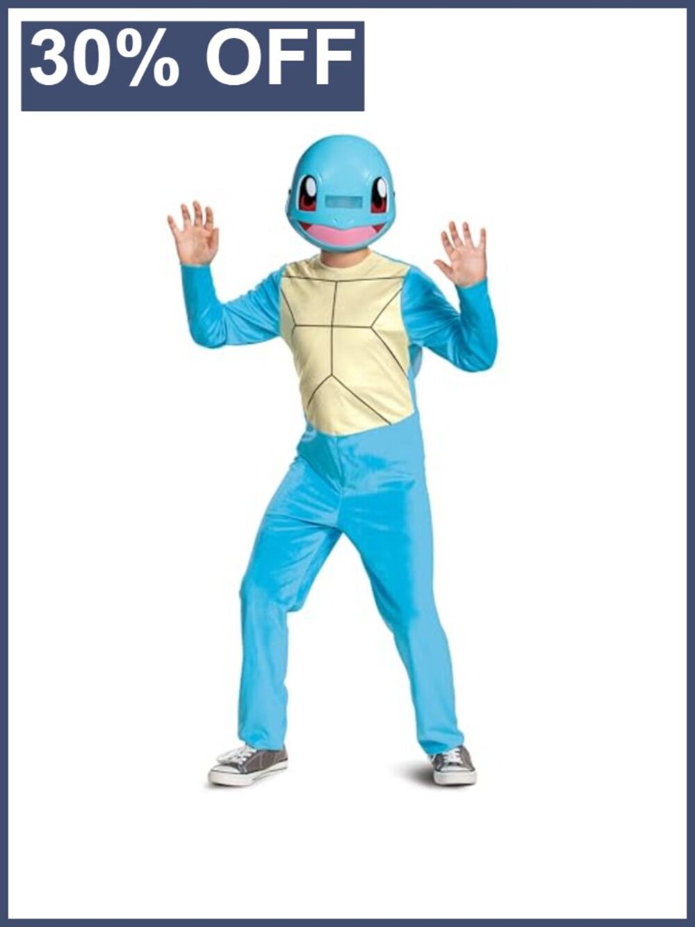 Kids Squirtle Costume Jumpsuit & Mask Pokemon Outfit